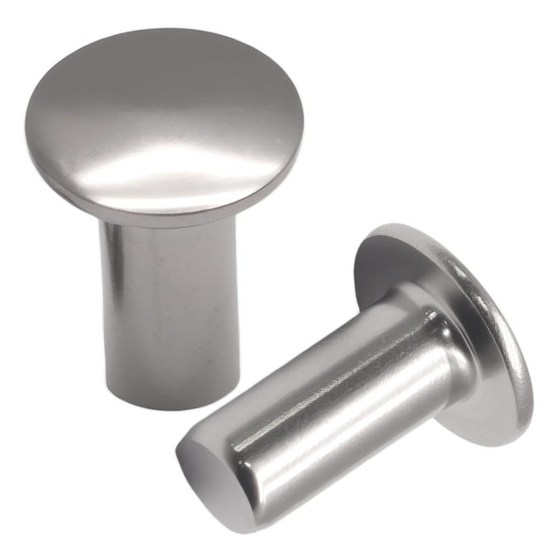 Jersvimc مسامير ألمنيوم 3/16" × 3/8" رأس برازيه 120 قطعة - Image 1
